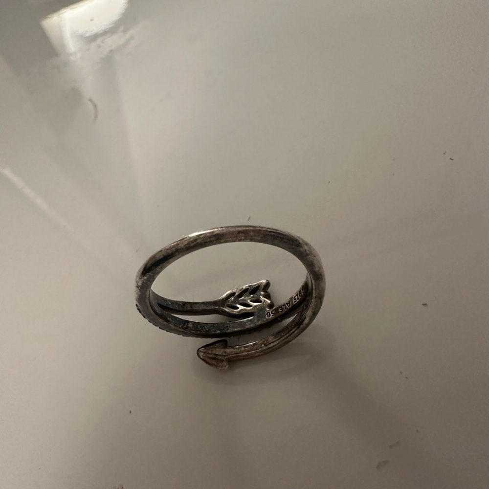 Silver Arrow Ring With Crystals - image 5